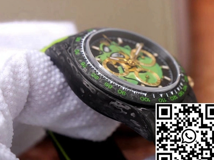 Dial Chronograph Dragon Fiber Rolex Exploded Cosmos Edition Carbon Green Daytona 0821